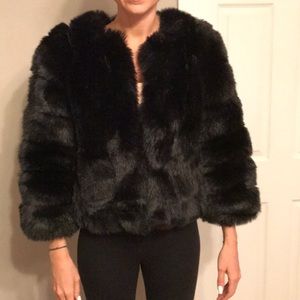 Black fur jacket